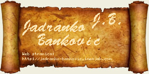 Jadranko Banković vizit kartica